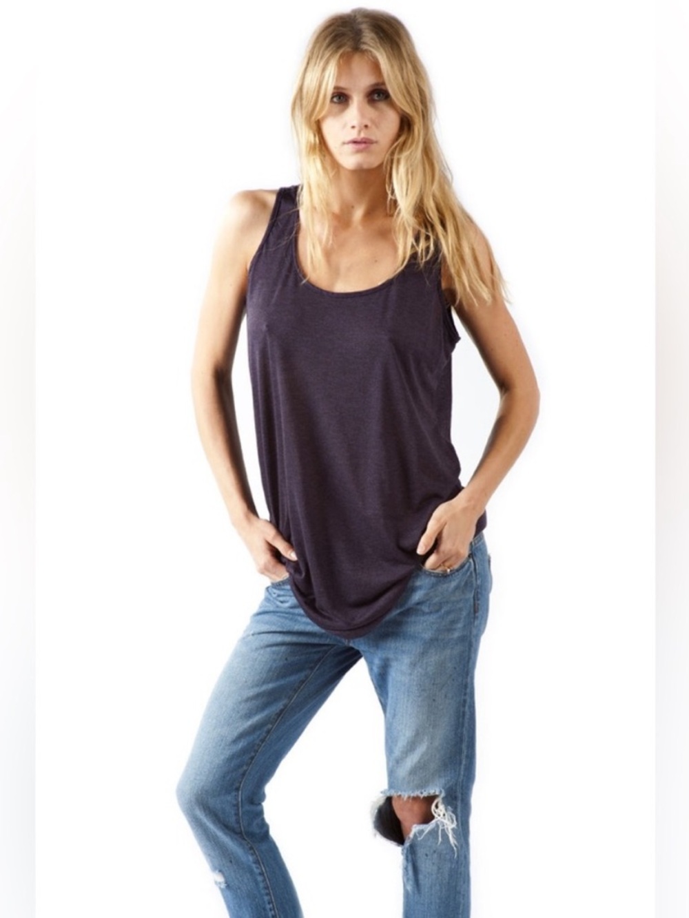 Merritt Charles Blain Tank in Eggplant